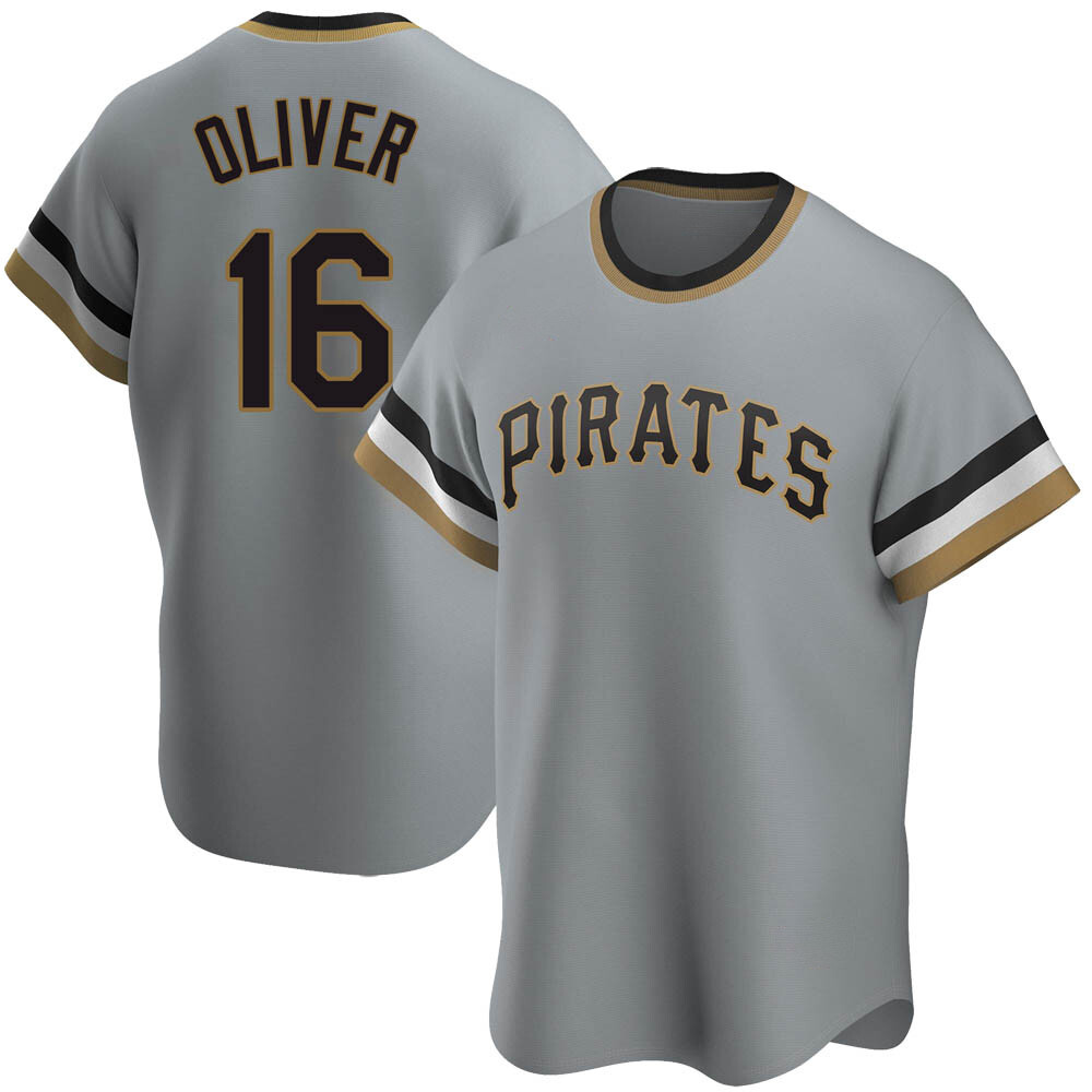 Youth Replica Pittsburgh Pirates Al Oliver Road Cooperstown Collection Jersey - Gray Youth Replica Pittsburgh Pirates Al Oliver Road Cooperstown Collection Jersey - Gray