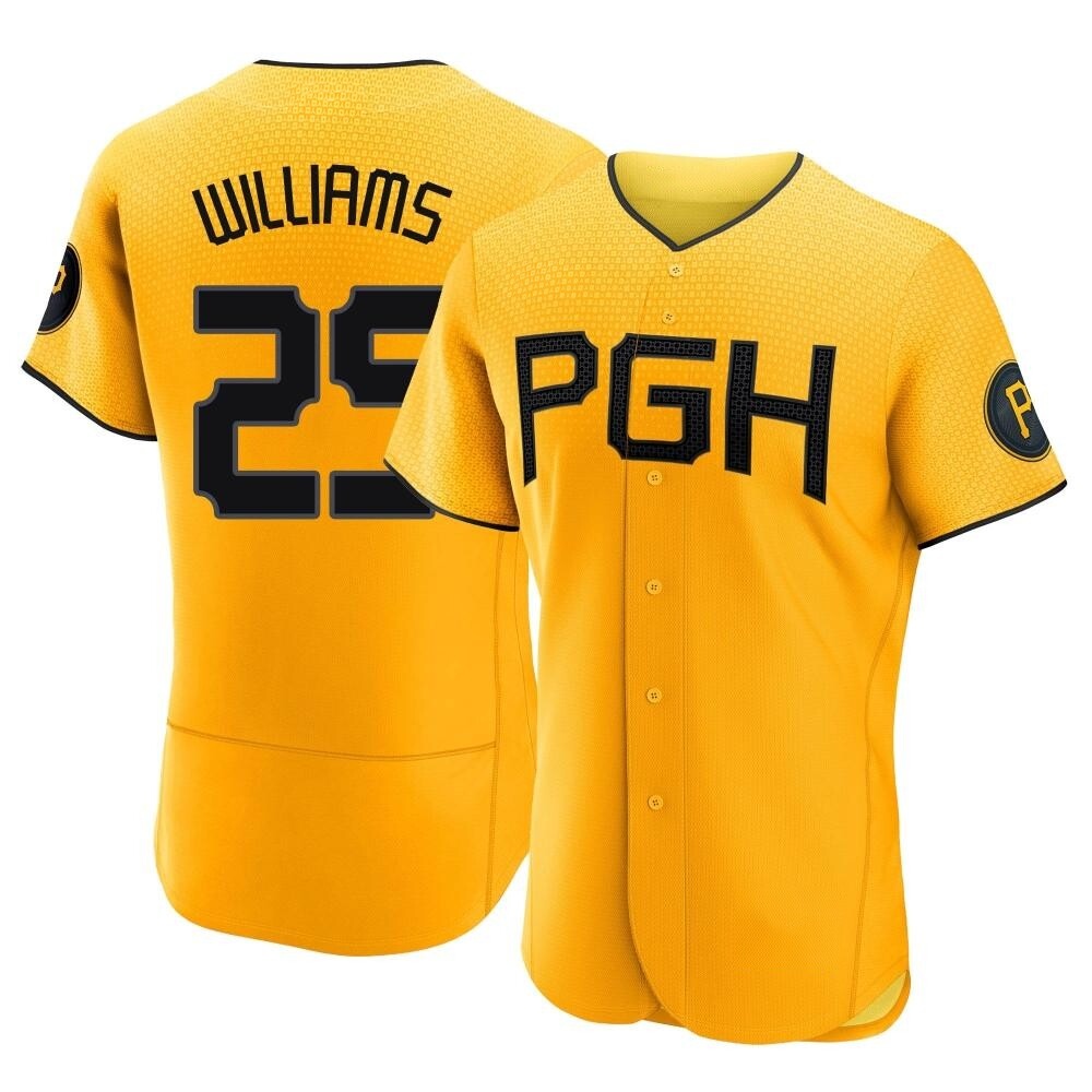 Authentic Pittsburgh Pirates Alika Williams 2023 City Connect Jersey - Gold Authentic Pittsburgh Pirates Alika Williams 2023 City Connect Jersey - Gold