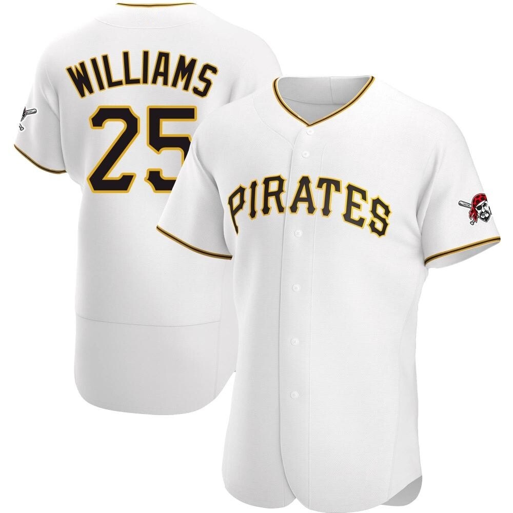 Authentic Pittsburgh Pirates Alika Williams Home Jersey - White Authentic Pittsburgh Pirates Alika Williams Home Jersey - White