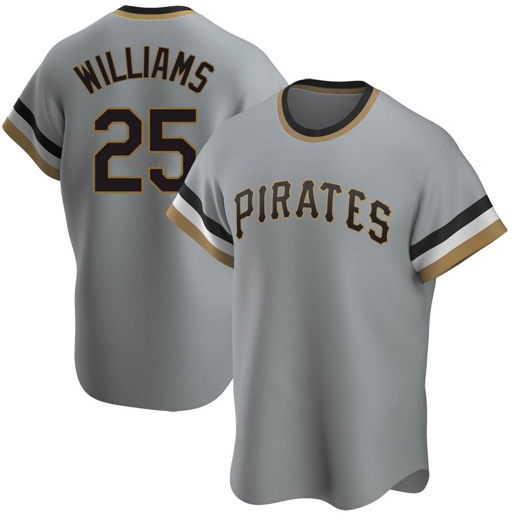 Replica Pittsburgh Pirates Alika Williams Road Cooperstown Collection Jersey - Gray Replica Pittsburgh Pirates Alika Williams Road Cooperstown Collection Jersey - Gray