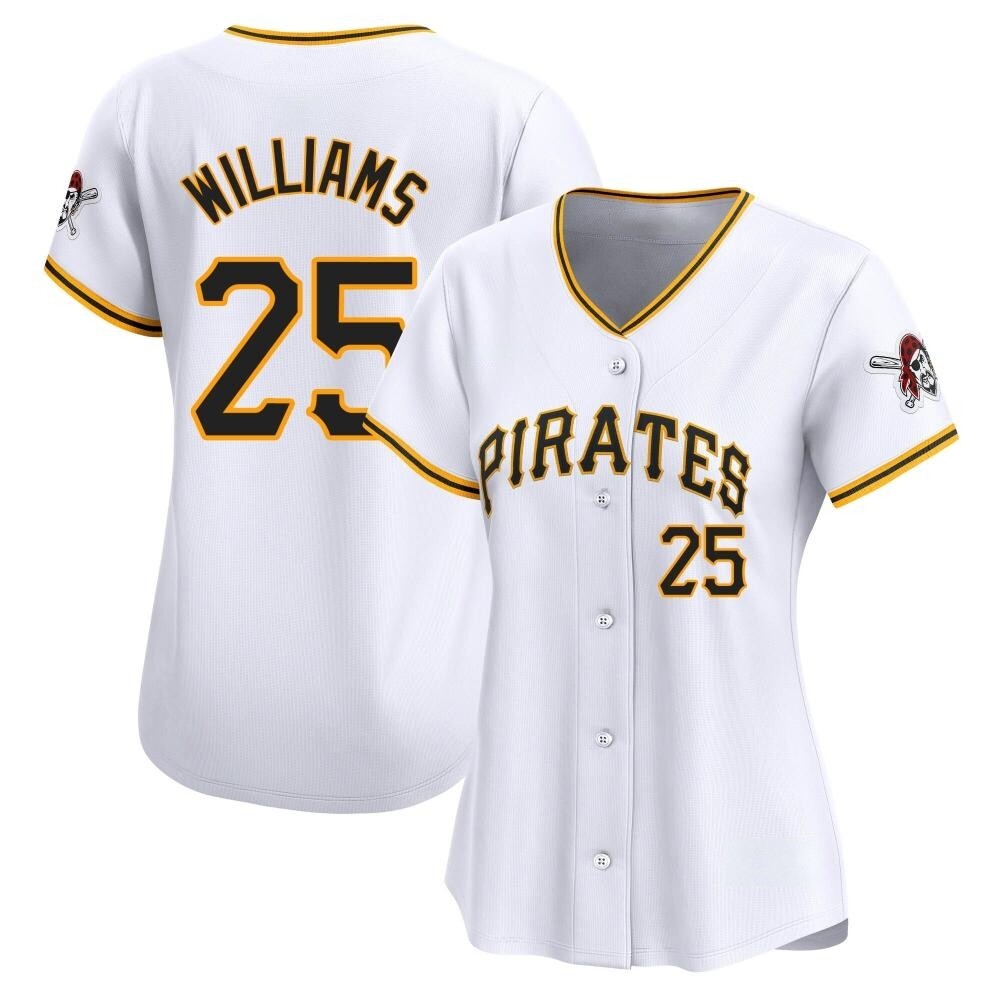 Women's Limited Pittsburgh Pirates Alika Williams Home Jersey - White Women's Limited Pittsburgh Pirates Alika Williams Home Jersey - White