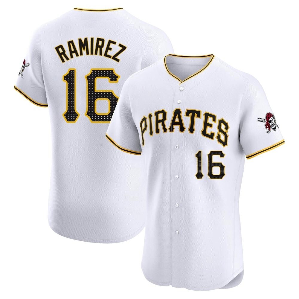 Elite Pittsburgh Pirates Aramis Ramirez Home Jersey - White Elite Pittsburgh Pirates Aramis Ramirez Home Jersey - White