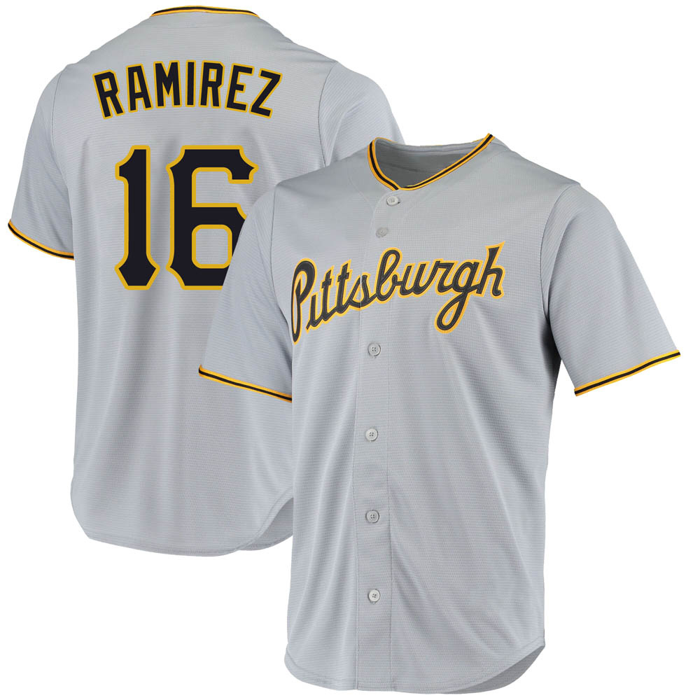 Replica Pittsburgh Pirates Aramis Ramirez Road Jersey - Gray Replica Pittsburgh Pirates Aramis Ramirez Road Jersey - Gray