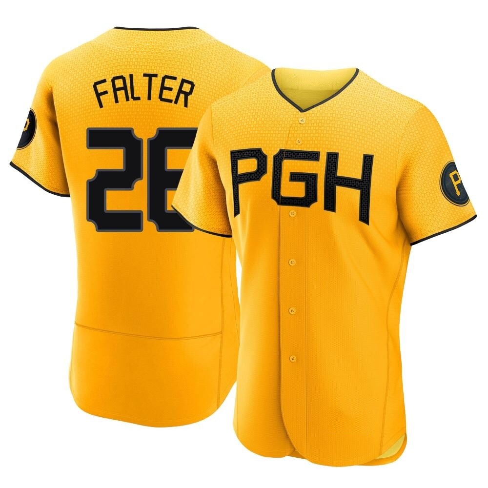 Authentic Pittsburgh Pirates Bailey Falter 2023 City Connect Jersey - Gold Authentic Pittsburgh Pirates Bailey Falter 2023 City Connect Jersey - Gold