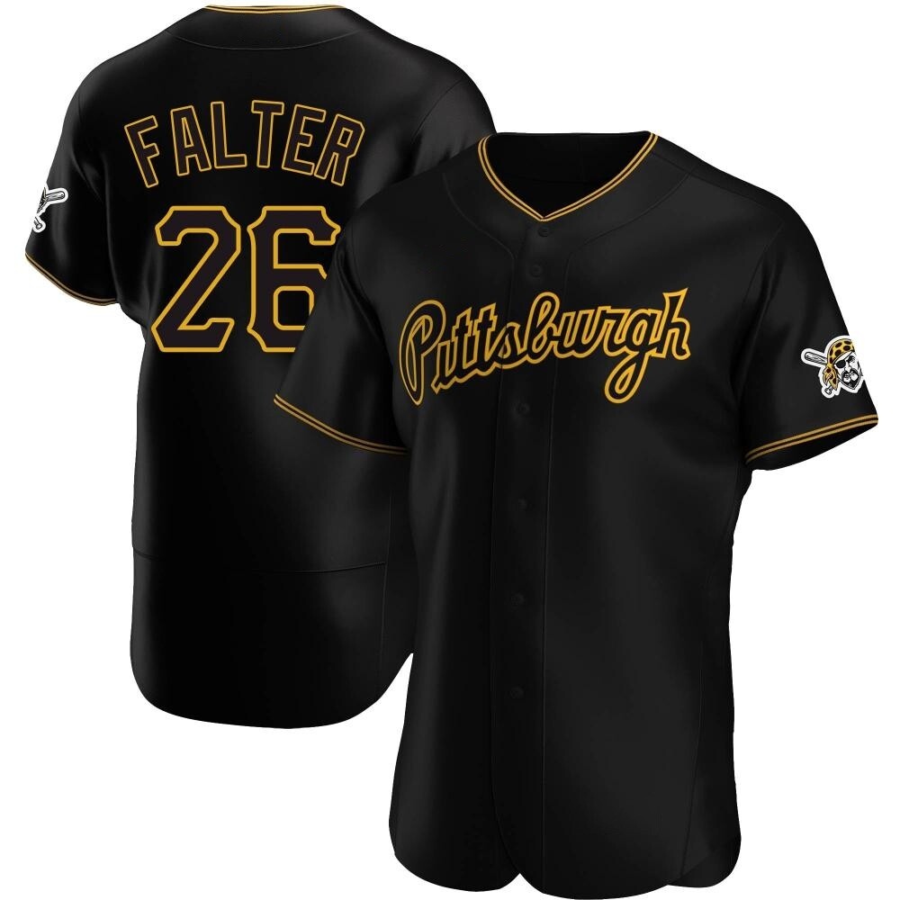 Authentic Pittsburgh Pirates Bailey Falter Alternate Team Jersey - Black Authentic Pittsburgh Pirates Bailey Falter Alternate Team Jersey - Black