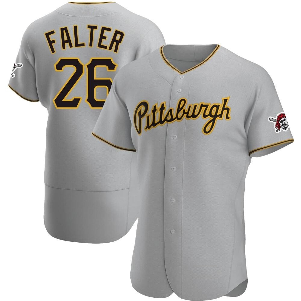 Authentic Pittsburgh Pirates Bailey Falter Road Jersey - Gray Authentic Pittsburgh Pirates Bailey Falter Road Jersey - Gray