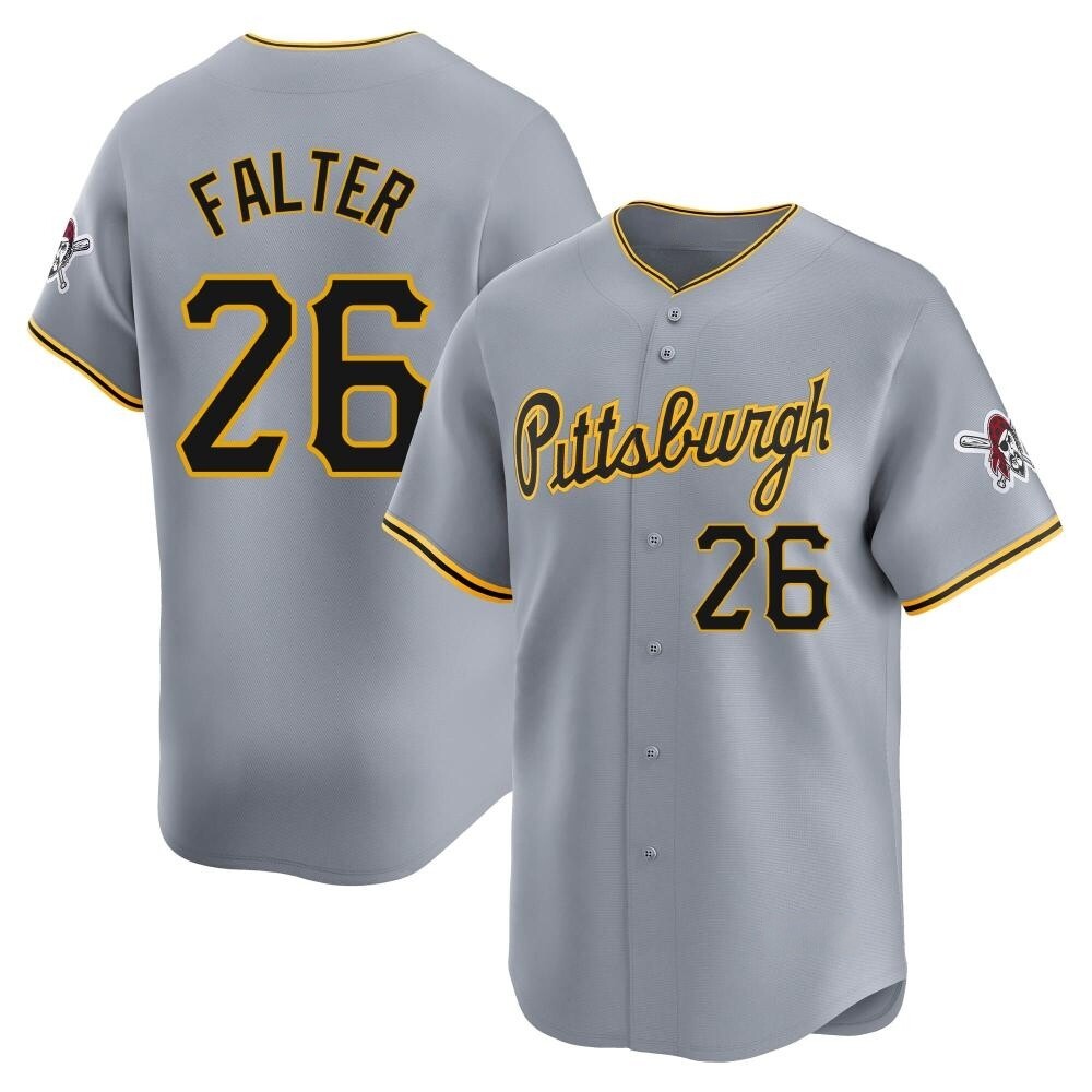 Limited Pittsburgh Pirates Bailey Falter Away Jersey - Gray Limited Pittsburgh Pirates Bailey Falter Away Jersey - Gray