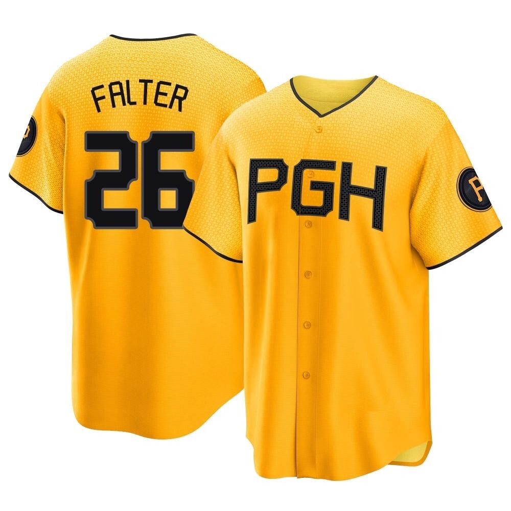 Replica Pittsburgh Pirates Bailey Falter 2023 City Connect Jersey - Gold Replica Pittsburgh Pirates Bailey Falter 2023 City Connect Jersey - Gold