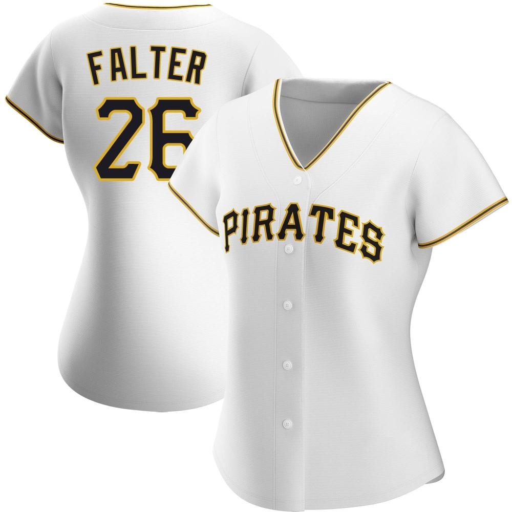 Women's Authentic Pittsburgh Pirates Bailey Falter Home Jersey - White Women's Authentic Pittsburgh Pirates Bailey Falter Home Jersey - White