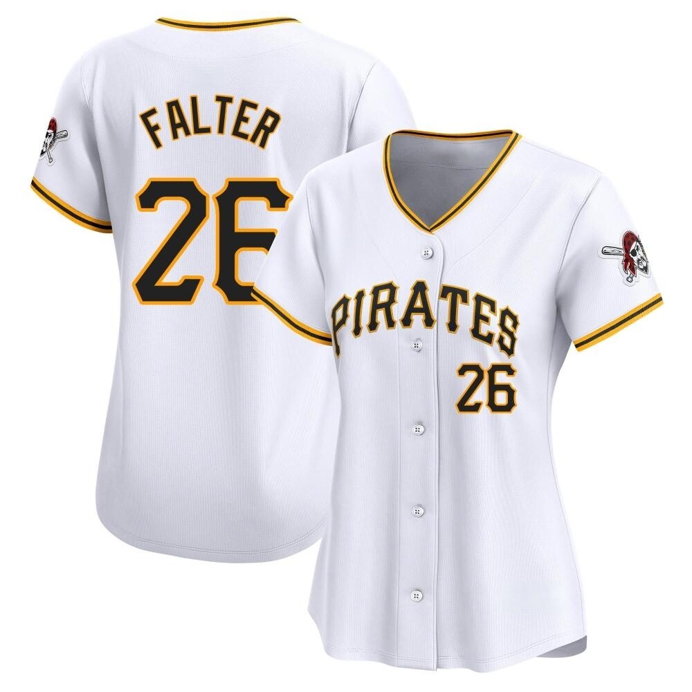 Women's Limited Pittsburgh Pirates Bailey Falter Home Jersey - White Women's Limited Pittsburgh Pirates Bailey Falter Home Jersey - White
