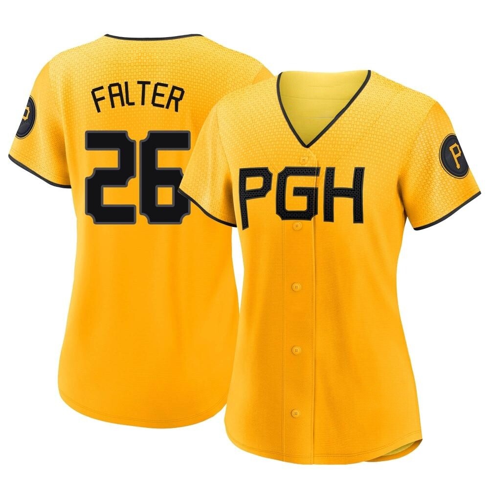 Women's Replica Pittsburgh Pirates Bailey Falter 2023 City Connect Jersey - Gold Women's Replica Pittsburgh Pirates Bailey Falter 2023 City Connect Jersey - Gold
