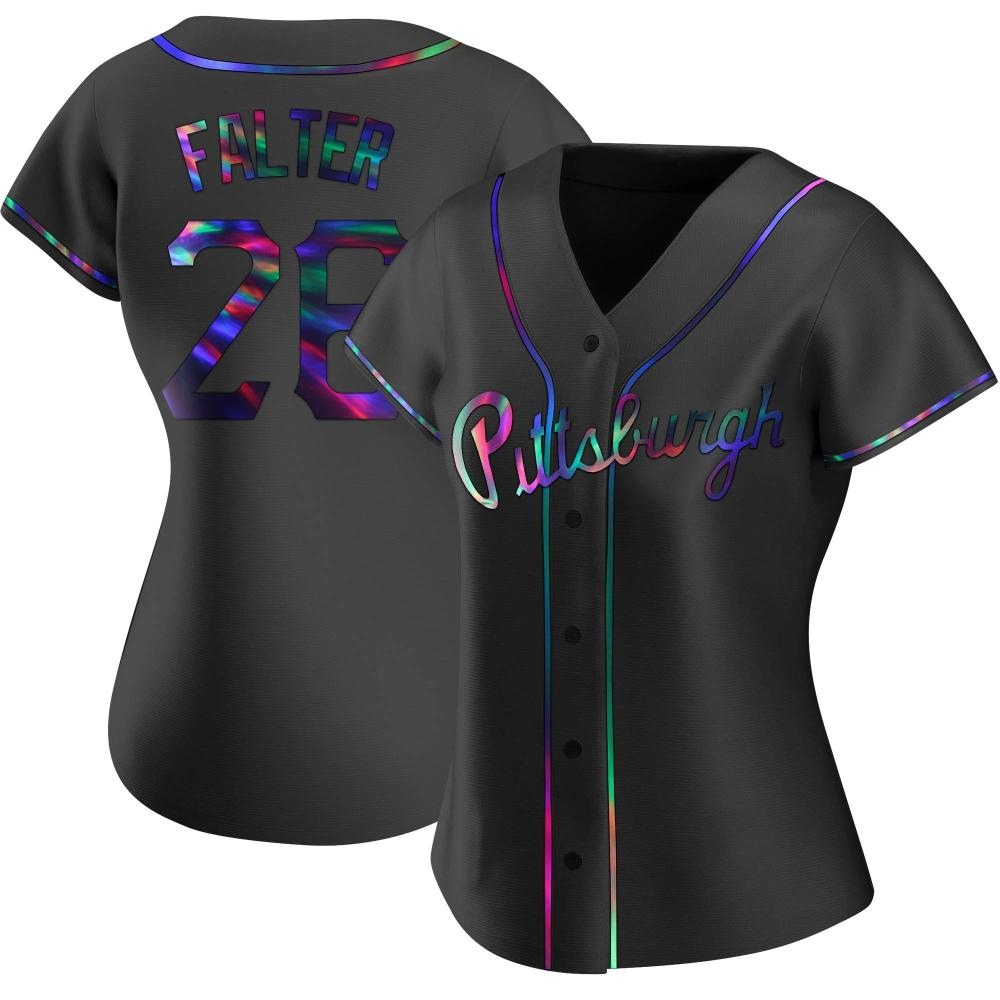 Women's Replica Pittsburgh Pirates Bailey Falter Alternate Jersey - Black Holographic Women's Replica Pittsburgh Pirates Bailey Falter Alternate Jersey - Black Holographic