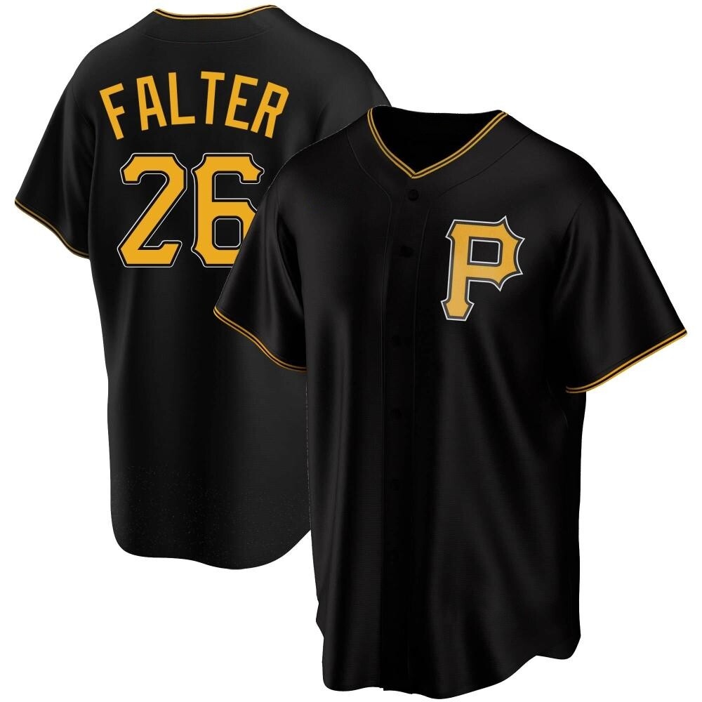 Youth Replica Pittsburgh Pirates Bailey Falter Alternate Jersey - Black Youth Replica Pittsburgh Pirates Bailey Falter Alternate Jersey - Black
