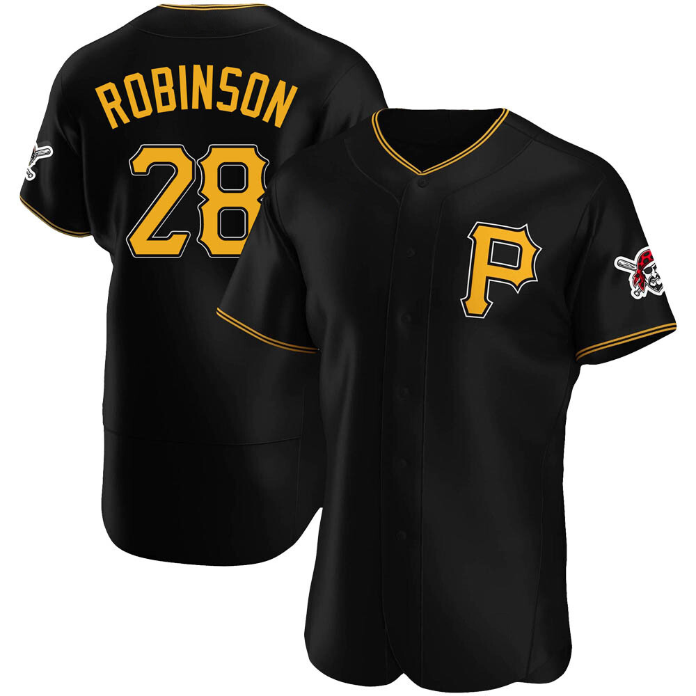 Authentic Pittsburgh Pirates Bill Robinson Alternate Jersey - Black Authentic Pittsburgh Pirates Bill Robinson Alternate Jersey - Black