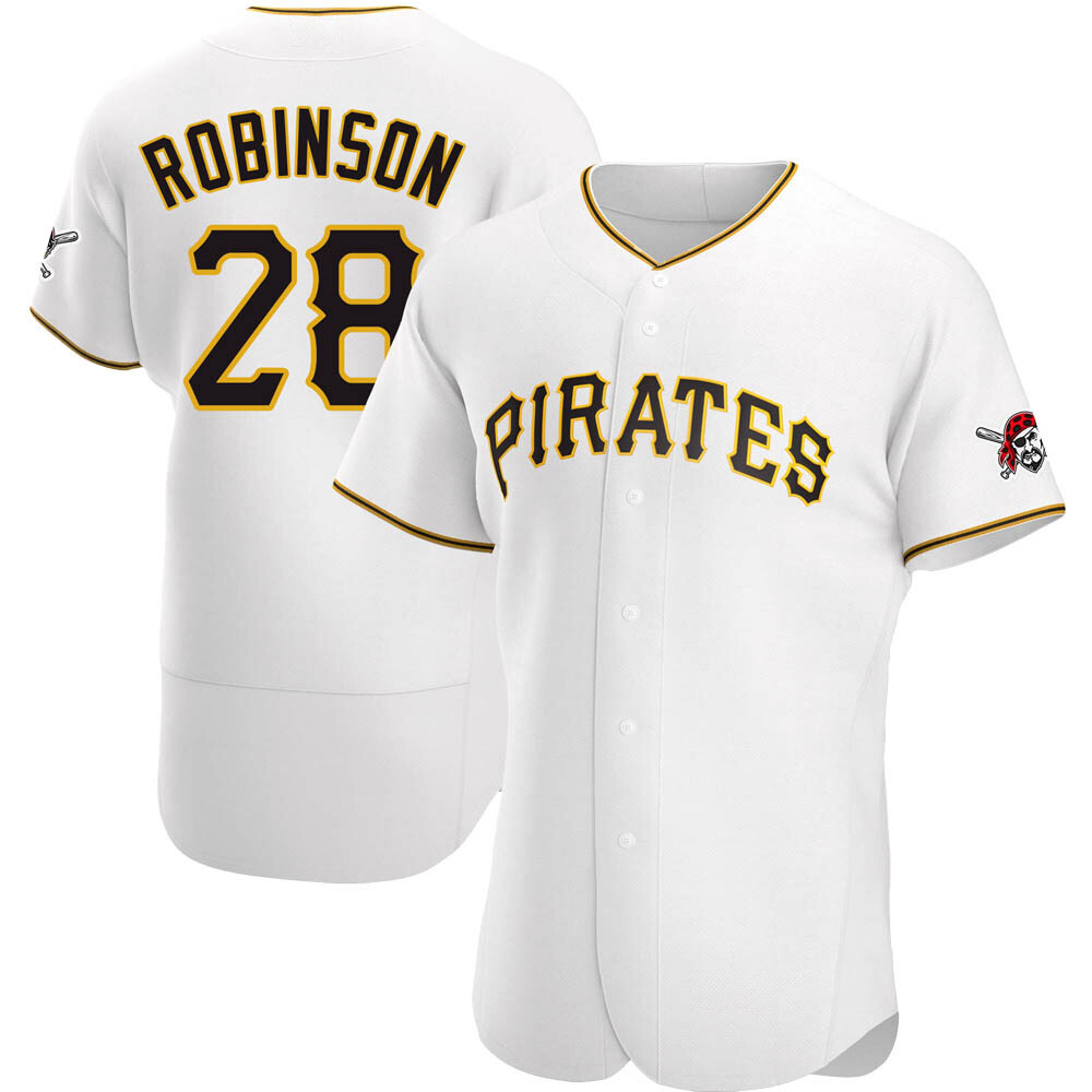 Authentic Pittsburgh Pirates Bill Robinson Home Jersey - White Authentic Pittsburgh Pirates Bill Robinson Home Jersey - White