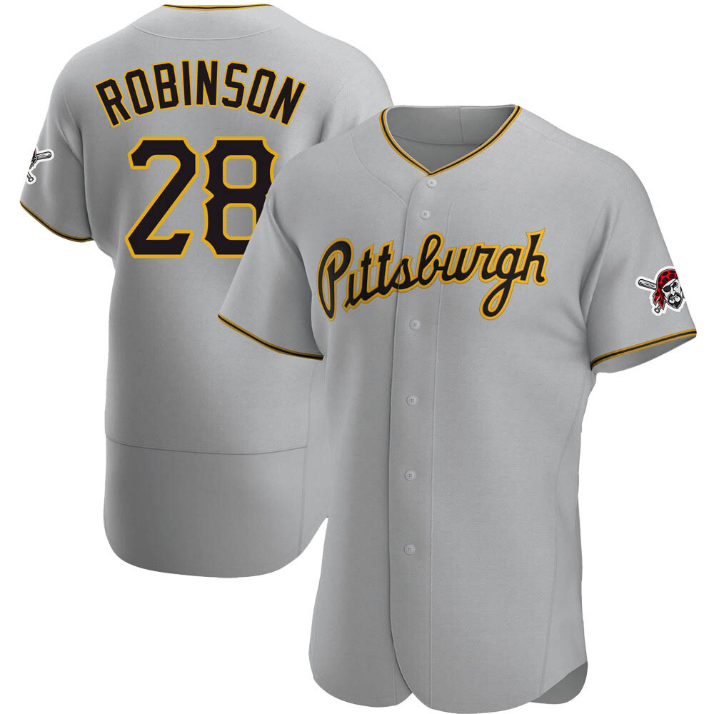 Authentic Pittsburgh Pirates Bill Robinson Road Jersey - Gray Authentic Pittsburgh Pirates Bill Robinson Road Jersey - Gray