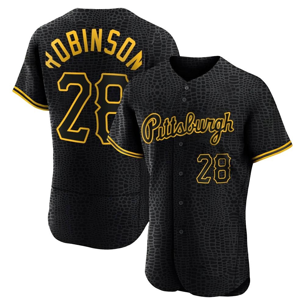Authentic Pittsburgh Pirates Bill Robinson Snake Skin City Jersey - Black Authentic Pittsburgh Pirates Bill Robinson Snake Skin City Jersey - Black