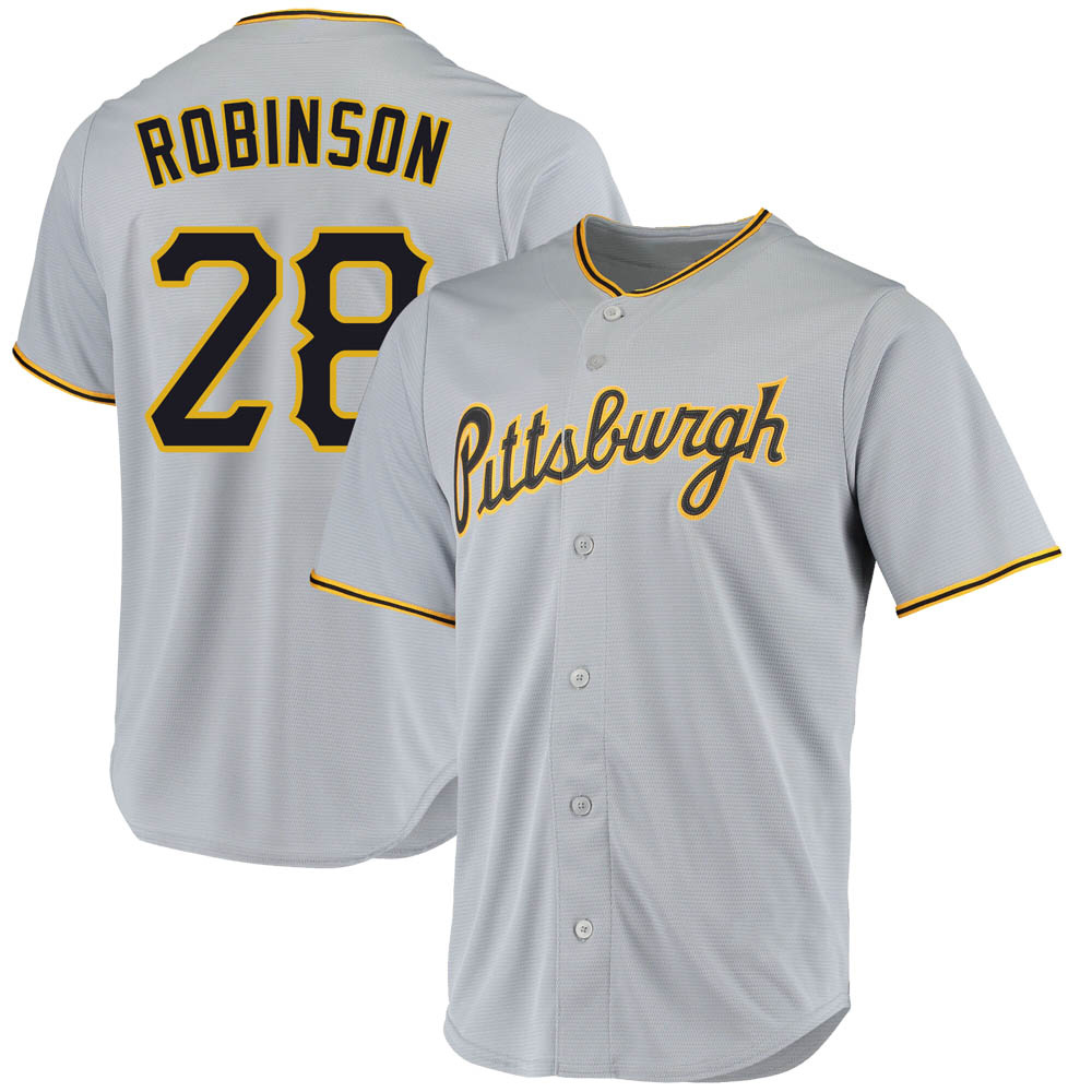 Replica Pittsburgh Pirates Bill Robinson Road Jersey - Gray Replica Pittsburgh Pirates Bill Robinson Road Jersey - Gray