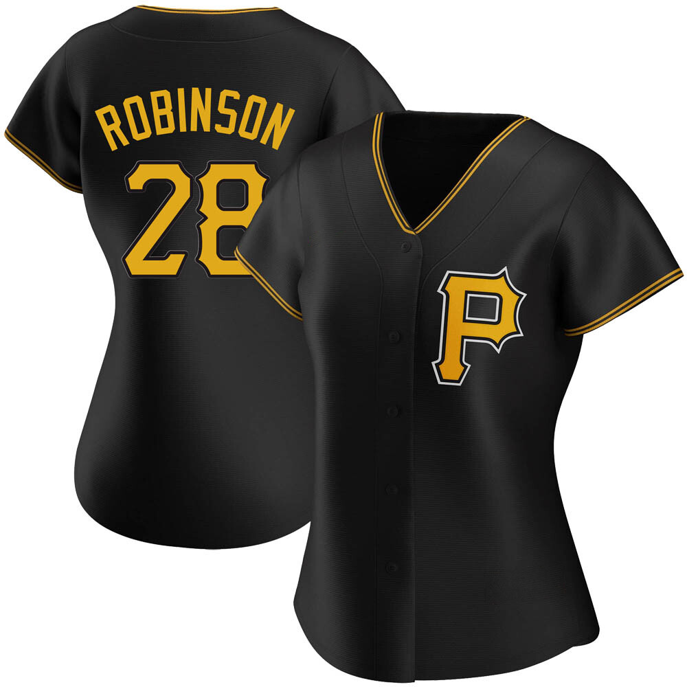 Women's Replica Pittsburgh Pirates Bill Robinson Alternate Jersey - Black Women's Replica Pittsburgh Pirates Bill Robinson Alternate Jersey - Black