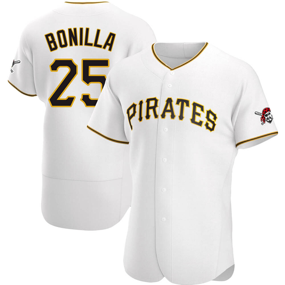 Authentic Pittsburgh Pirates Bobby Bonilla Home Jersey - White Authentic Pittsburgh Pirates Bobby Bonilla Home Jersey - White