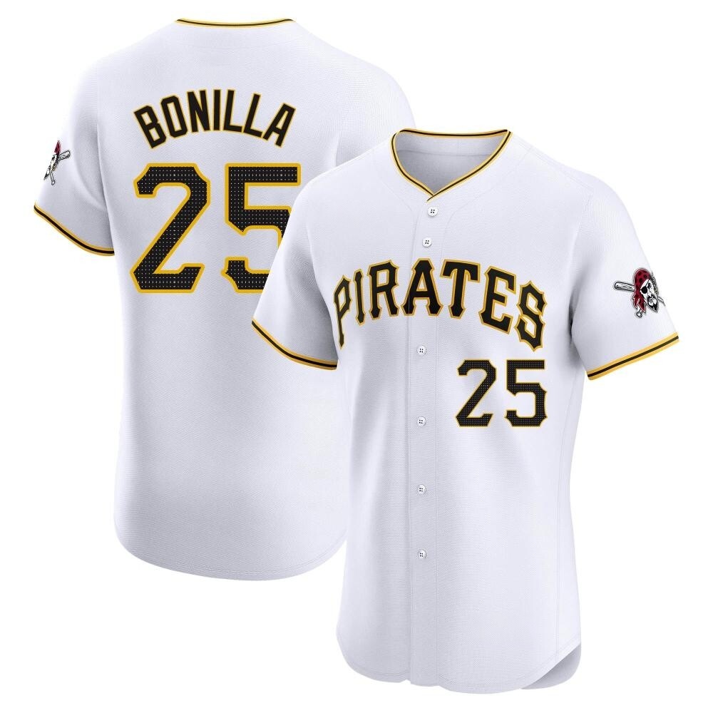 Elite Pittsburgh Pirates Bobby Bonilla Home Jersey - White Elite Pittsburgh Pirates Bobby Bonilla Home Jersey - White