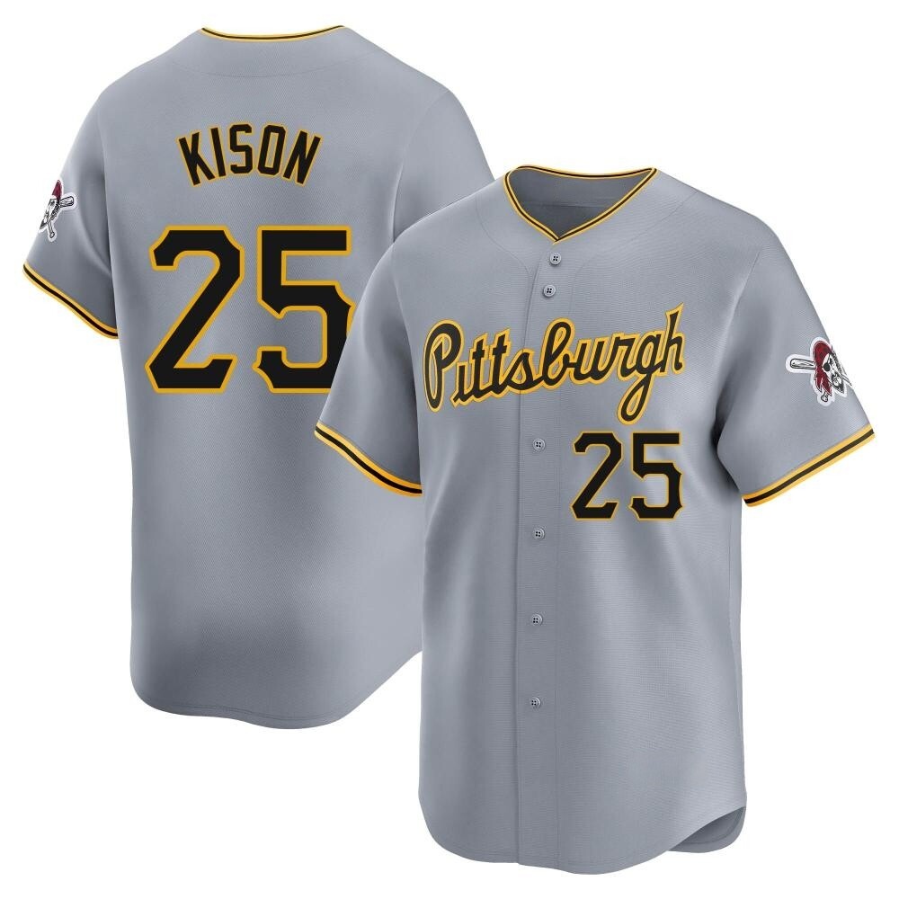 Limited Pittsburgh Pirates Bruce Kison Away Jersey - Gray Limited Pittsburgh Pirates Bruce Kison Away Jersey - Gray