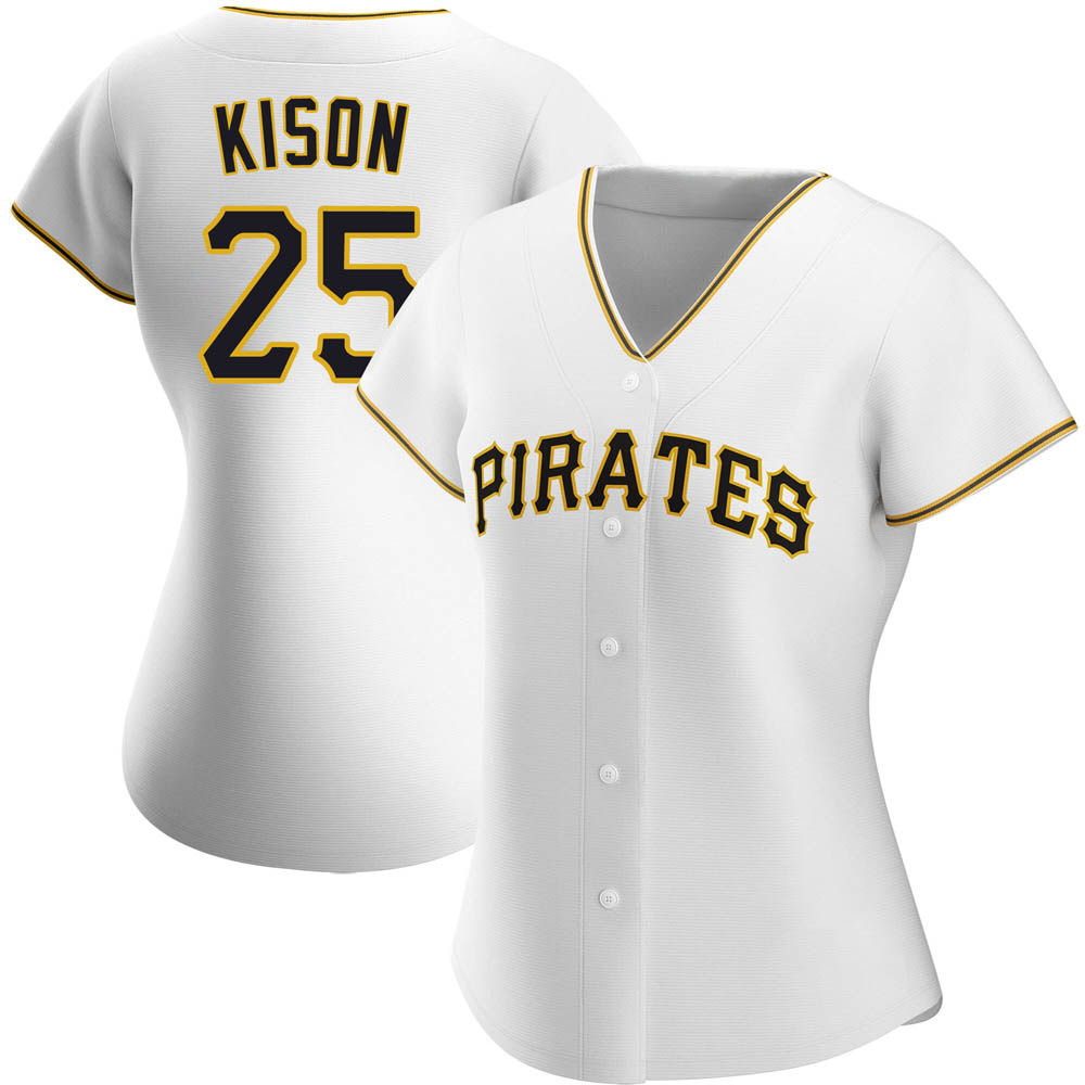 Women's Authentic Pittsburgh Pirates Bruce Kison Home Jersey - White Women's Authentic Pittsburgh Pirates Bruce Kison Home Jersey - White