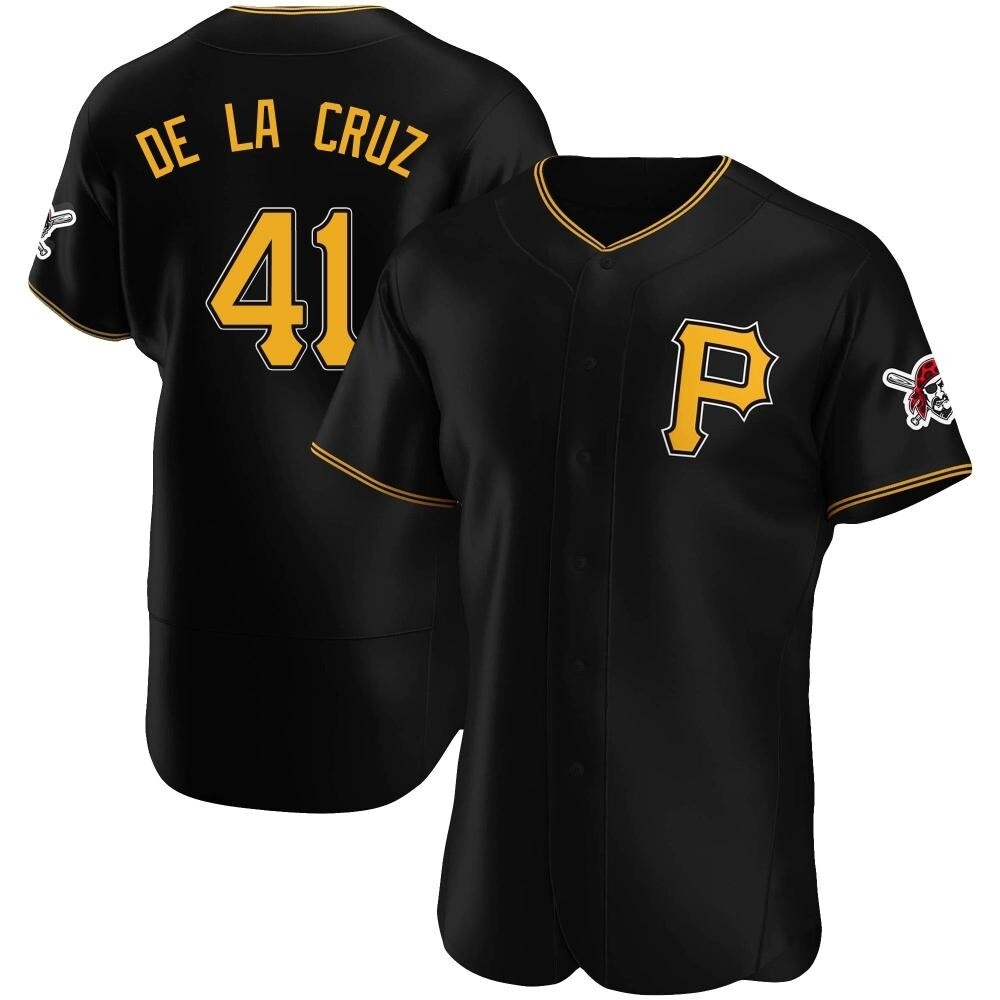Authentic Pittsburgh Pirates Bryan De La Cruz Alternate Jersey - Black Authentic Pittsburgh Pirates Bryan De La Cruz Alternate Jersey - Black