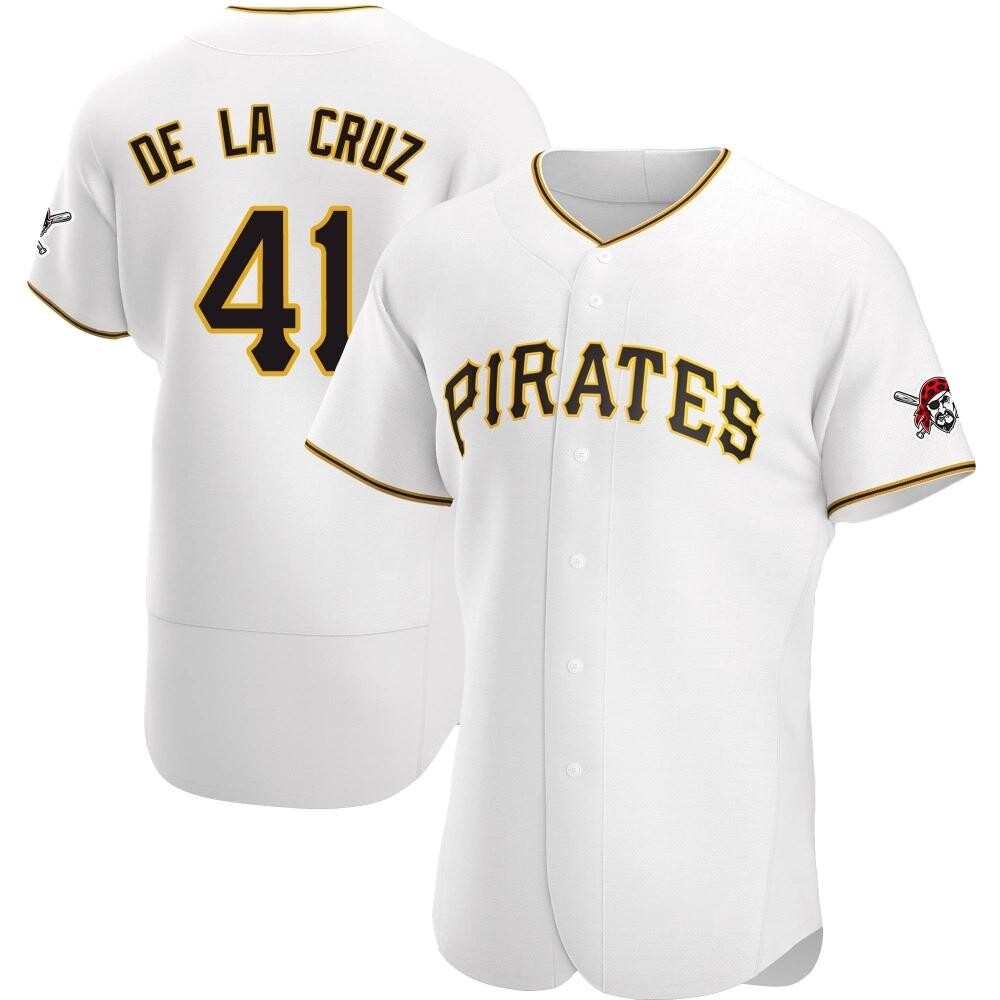 Authentic Pittsburgh Pirates Bryan De La Cruz Home Jersey - White Authentic Pittsburgh Pirates Bryan De La Cruz Home Jersey - White