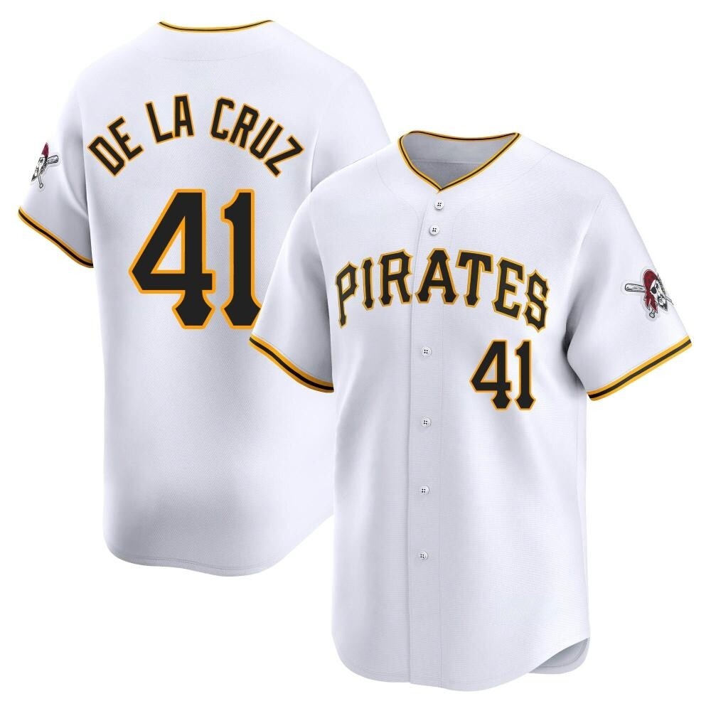 Limited Pittsburgh Pirates Bryan De La Cruz Home Jersey - White Limited Pittsburgh Pirates Bryan De La Cruz Home Jersey - White