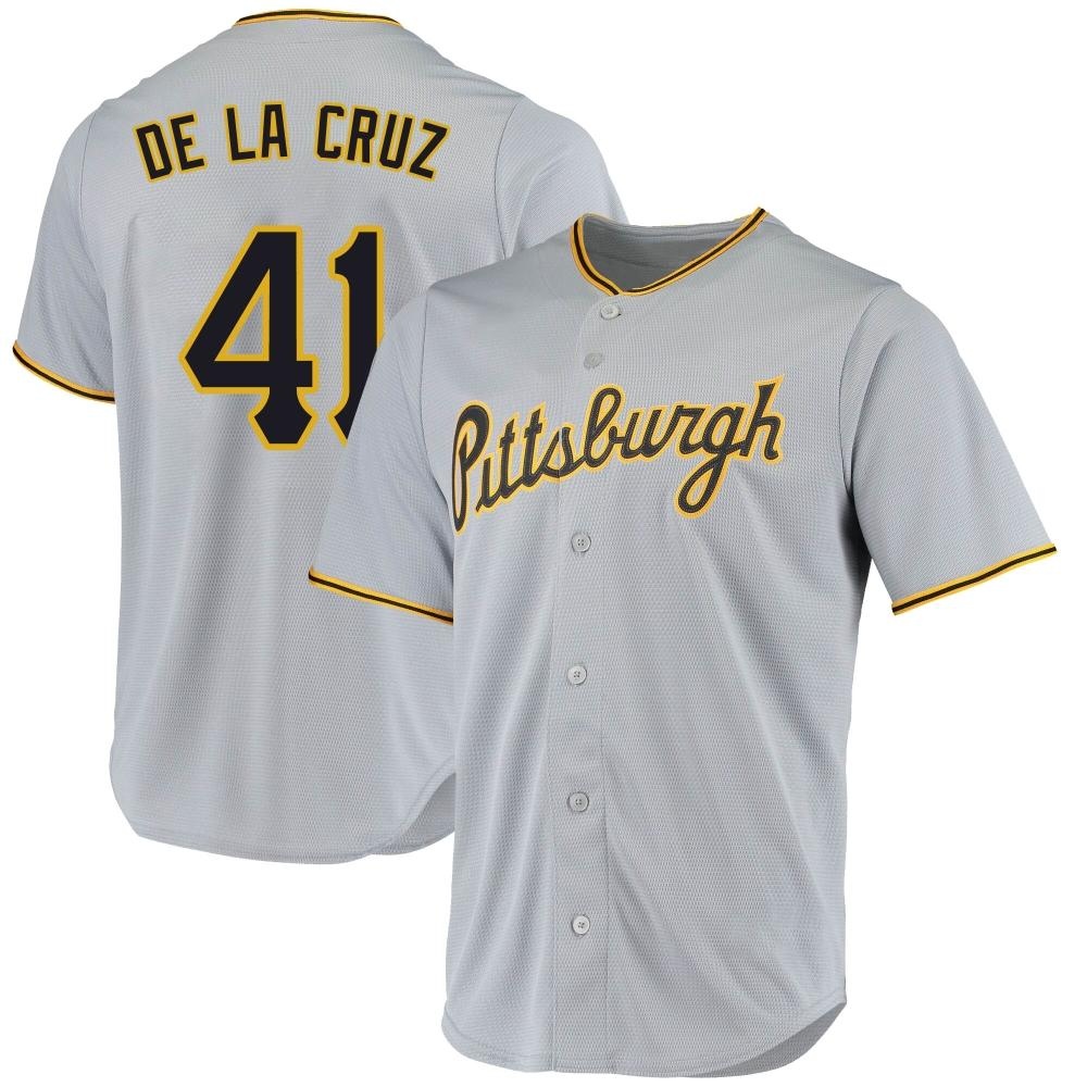 Replica Pittsburgh Pirates Bryan De La Cruz Road Jersey - Gray Replica Pittsburgh Pirates Bryan De La Cruz Road Jersey - Gray