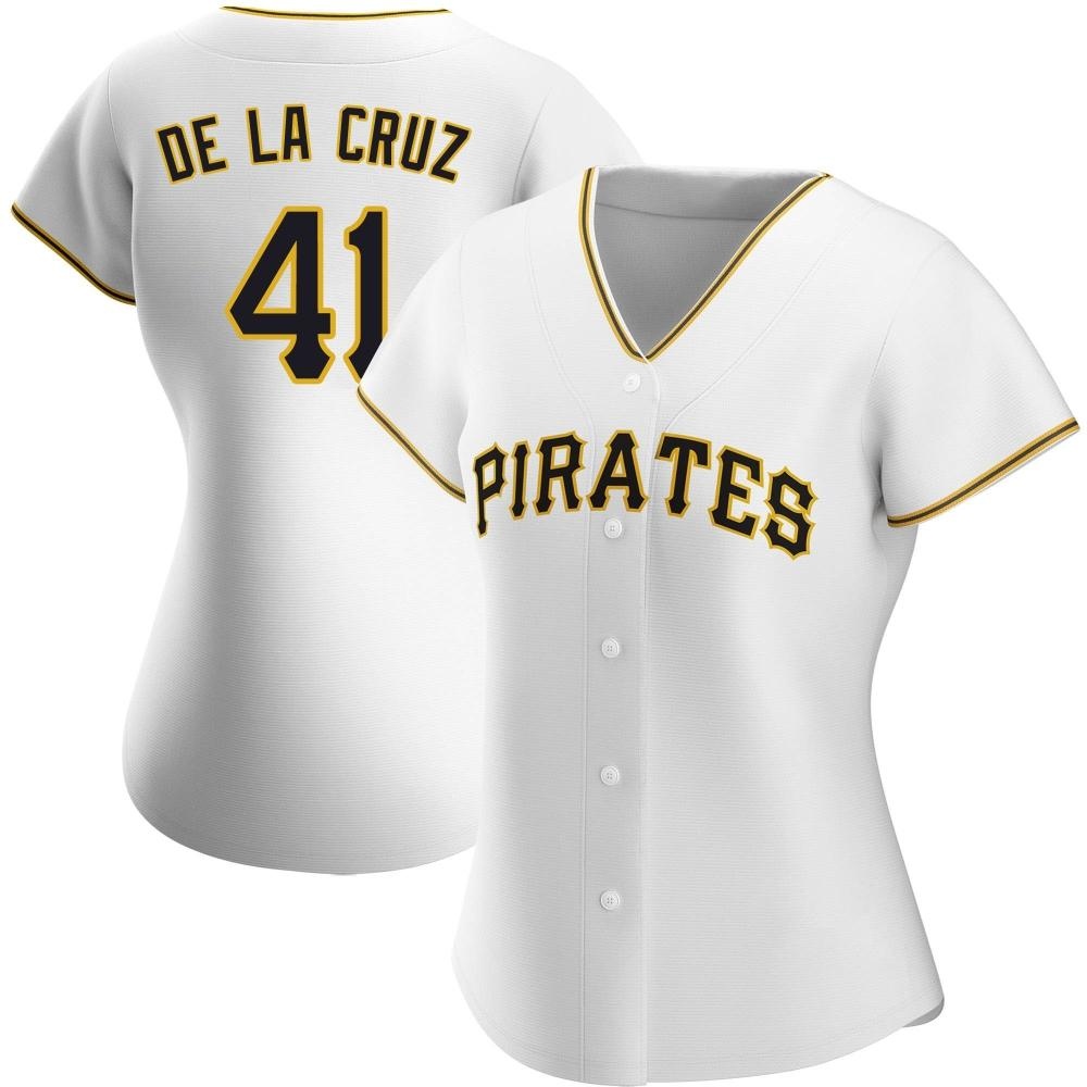 Women's Replica Pittsburgh Pirates Bryan De La Cruz Home Jersey - White Women's Replica Pittsburgh Pirates Bryan De La Cruz Home Jersey - White