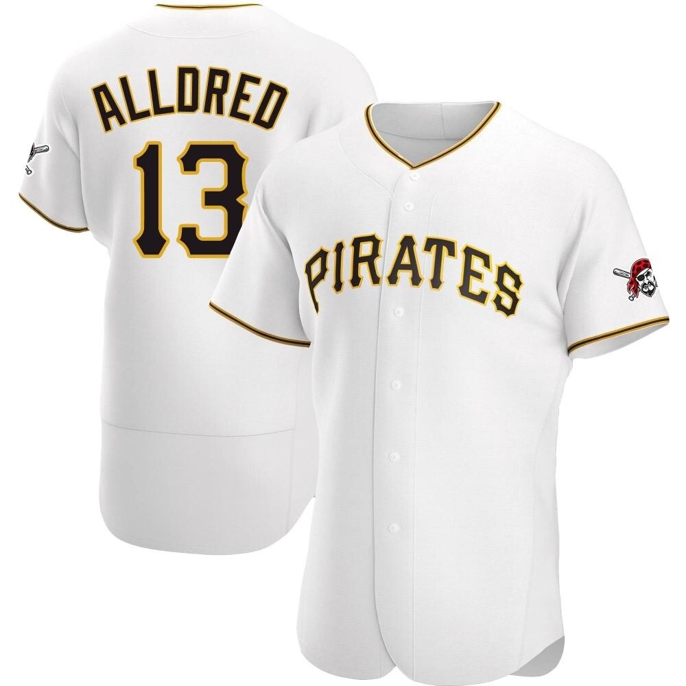 Authentic Pittsburgh Pirates Cameron Alldred Home Jersey - White Authentic Pittsburgh Pirates Cameron Alldred Home Jersey - White