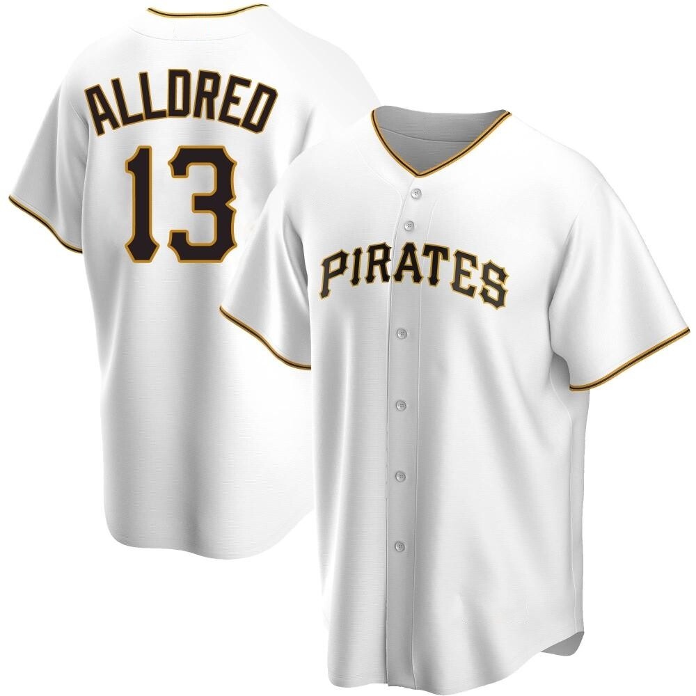 Replica Pittsburgh Pirates Cameron Alldred Home Jersey - White Replica Pittsburgh Pirates Cameron Alldred Home Jersey - White