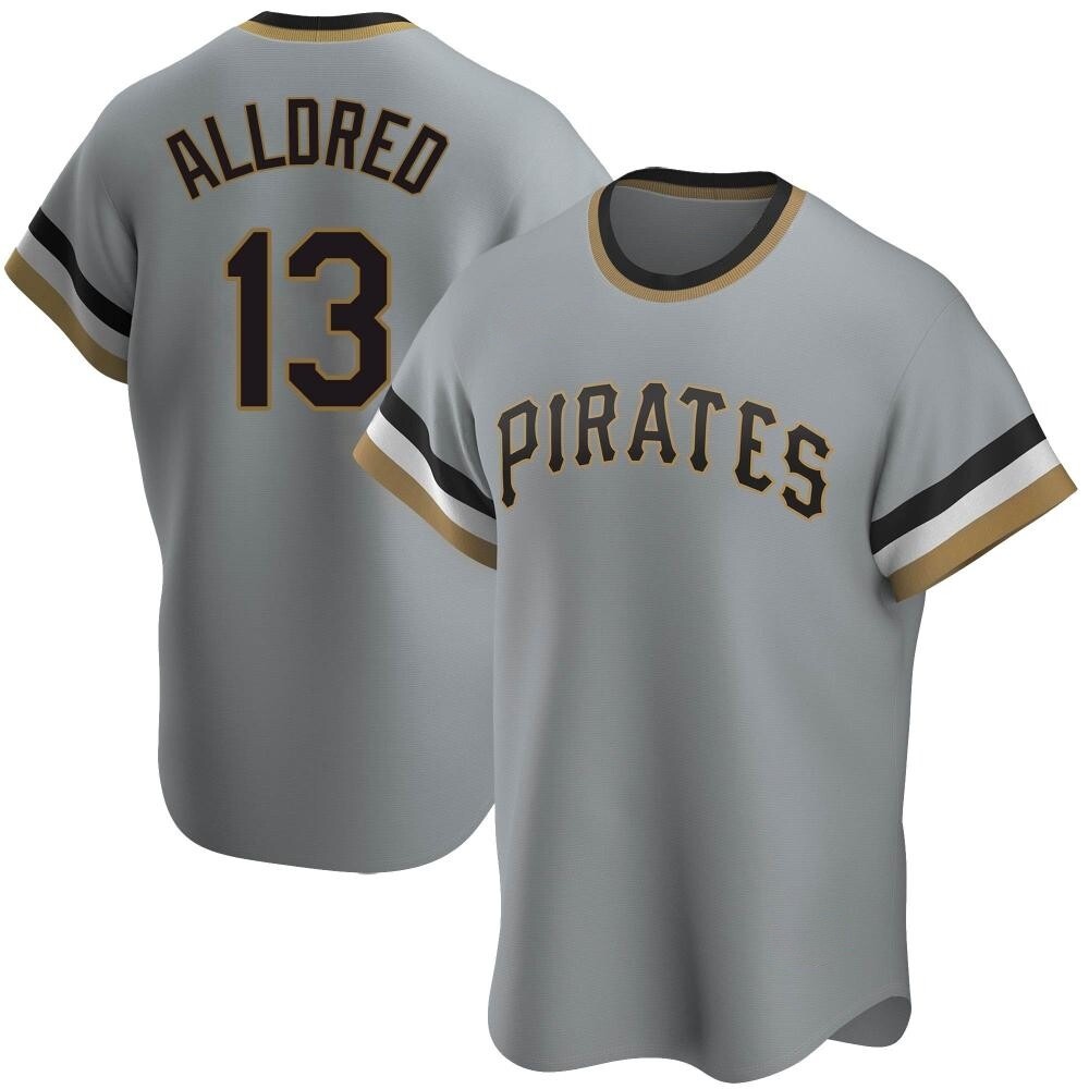 Replica Pittsburgh Pirates Cameron Alldred Road Cooperstown Collection Jersey - Gray Replica Pittsburgh Pirates Cameron Alldred Road Cooperstown Collection Jersey - Gray