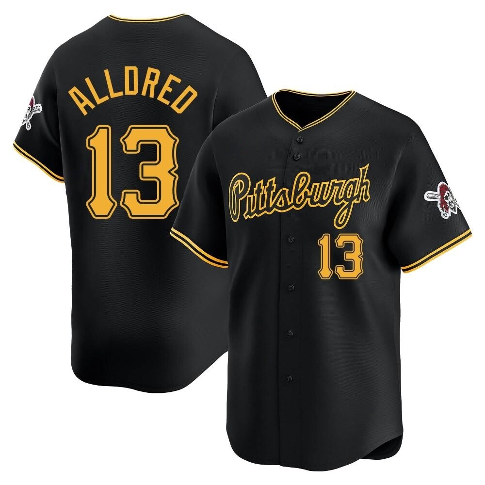 Youth Limited Pittsburgh Pirates Cameron Alldred Alternate Jersey - Black Youth Limited Pittsburgh Pirates Cameron Alldred Alternate Jersey - Black