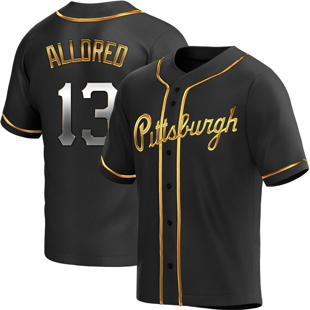 Youth Replica Pittsburgh Pirates Cameron Alldred Alternate Jersey - Black Golden Youth Replica Pittsburgh Pirates Cameron Alldred Alternate Jersey - Black Golden