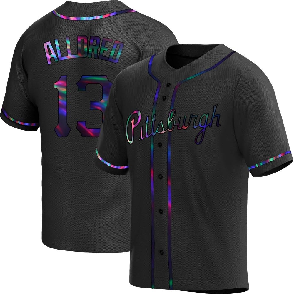 Youth Replica Pittsburgh Pirates Cameron Alldred Alternate Jersey - Black Holographic Youth Replica Pittsburgh Pirates Cameron Alldred Alternate Jersey - Black Holographic
