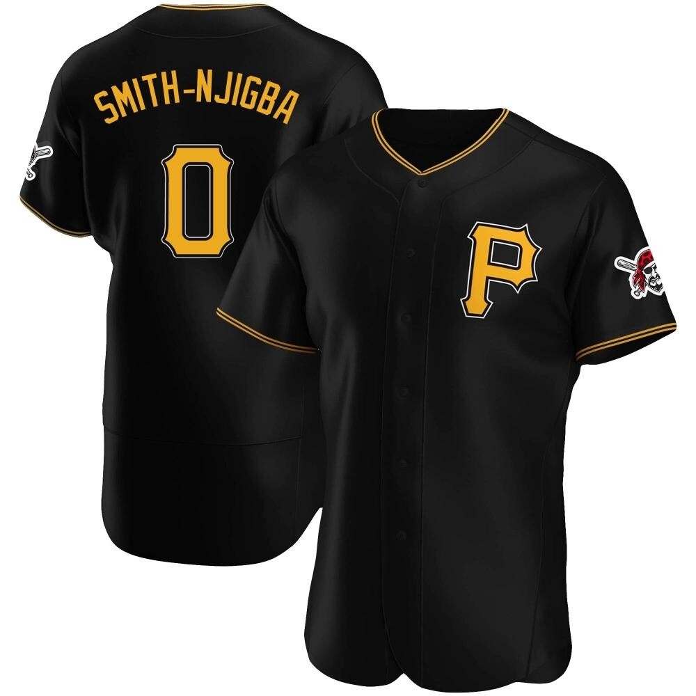 Authentic Pittsburgh Pirates Canaan Smith-Njigba Alternate Jersey - Black Authentic Pittsburgh Pirates Canaan Smith-Njigba Alternate Jersey - Black