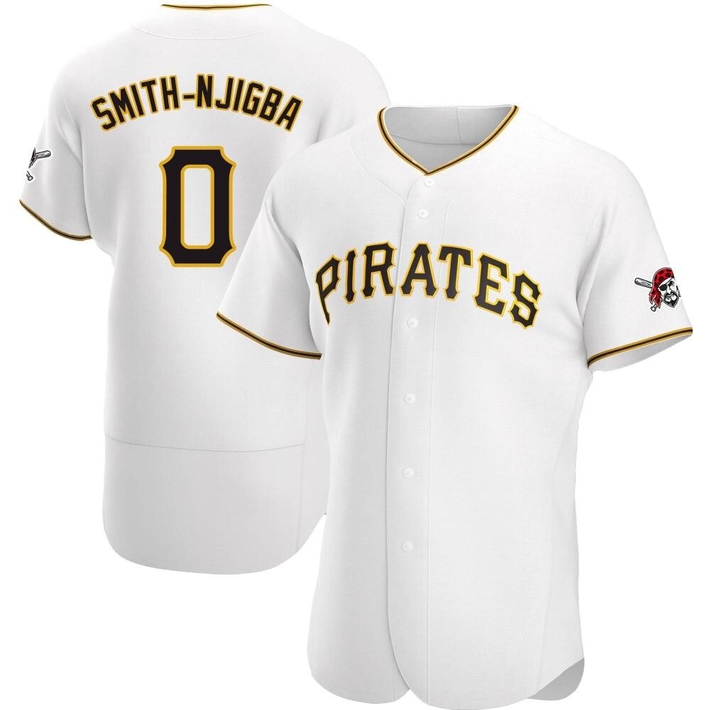 Authentic Pittsburgh Pirates Canaan Smith-Njigba Home Jersey - White Authentic Pittsburgh Pirates Canaan Smith-Njigba Home Jersey - White