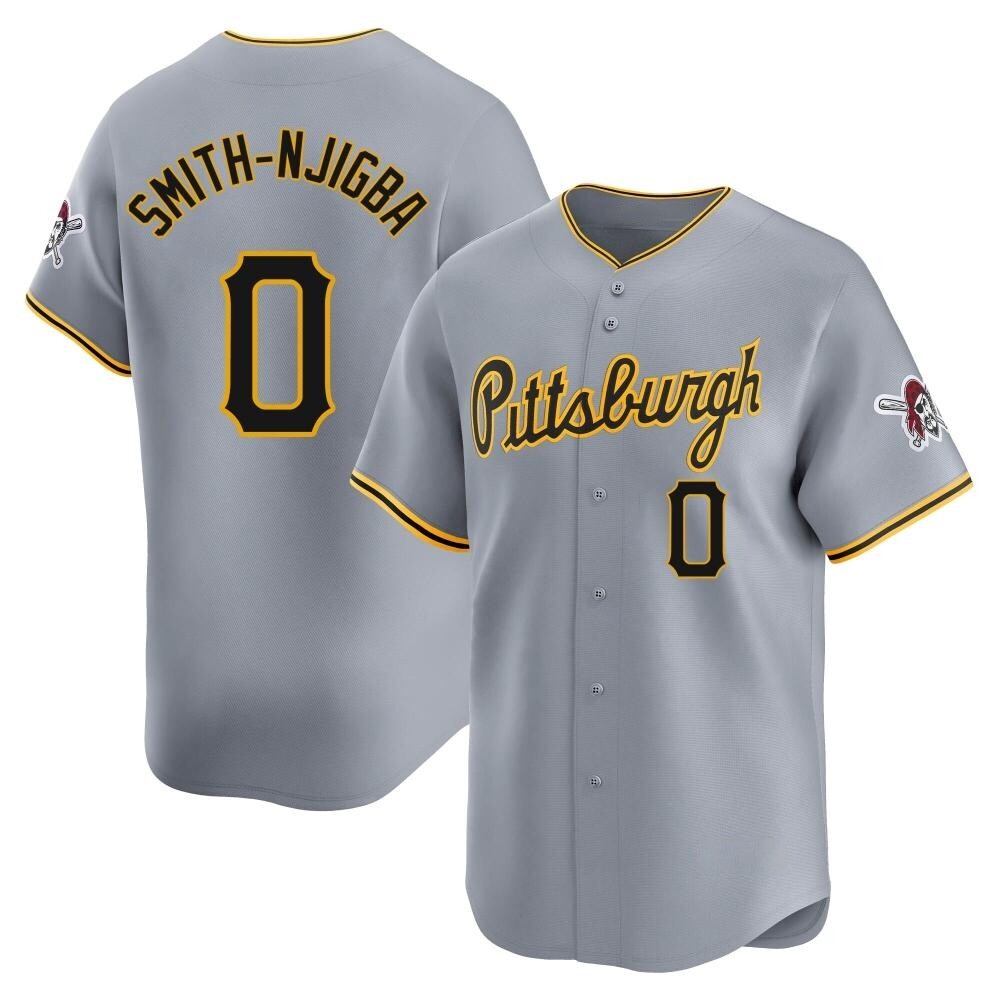 Limited Pittsburgh Pirates Canaan Smith-Njigba Away Jersey - Gray Limited Pittsburgh Pirates Canaan Smith-Njigba Away Jersey - Gray