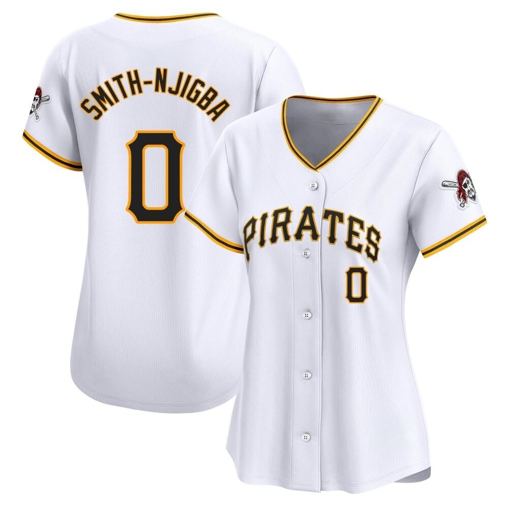 Women's Limited Pittsburgh Pirates Canaan Smith-Njigba Home Jersey - White Women's Limited Pittsburgh Pirates Canaan Smith-Njigba Home Jersey - White