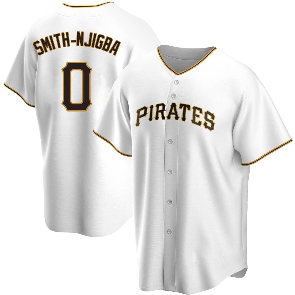 Youth Replica Pittsburgh Pirates Canaan Smith-Njigba Home Jersey - White Youth Replica Pittsburgh Pirates Canaan Smith-Njigba Home Jersey - White