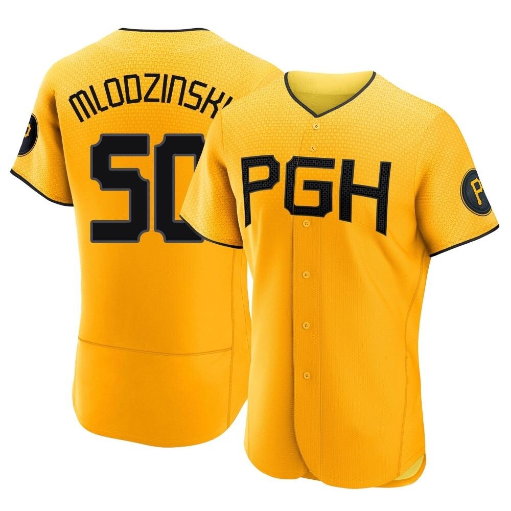 Authentic Pittsburgh Pirates Carmen Mlodzinski 2023 City Connect Jersey - Gold Authentic Pittsburgh Pirates Carmen Mlodzinski 2023 City Connect Jersey - Gold