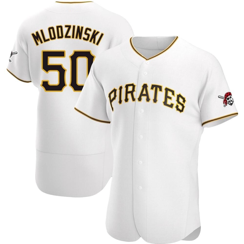 Authentic Pittsburgh Pirates Carmen Mlodzinski Home Jersey - White Authentic Pittsburgh Pirates Carmen Mlodzinski Home Jersey - White