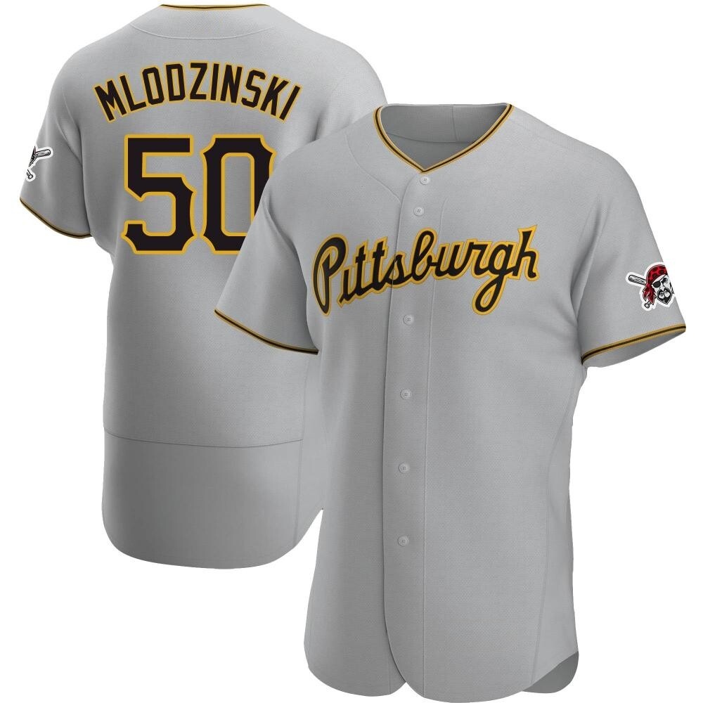 Authentic Pittsburgh Pirates Carmen Mlodzinski Road Jersey - Gray Authentic Pittsburgh Pirates Carmen Mlodzinski Road Jersey - Gray