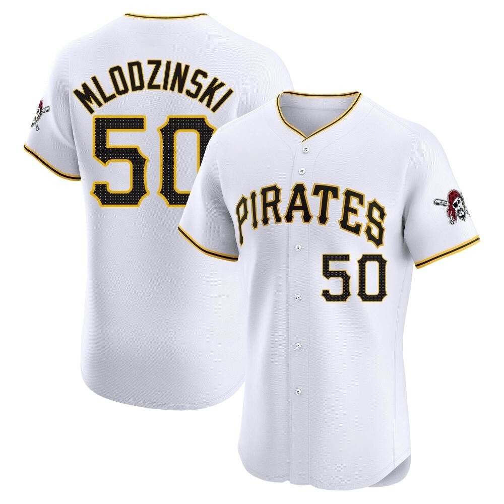 Elite Pittsburgh Pirates Carmen Mlodzinski Home Jersey - White Elite Pittsburgh Pirates Carmen Mlodzinski Home Jersey - White