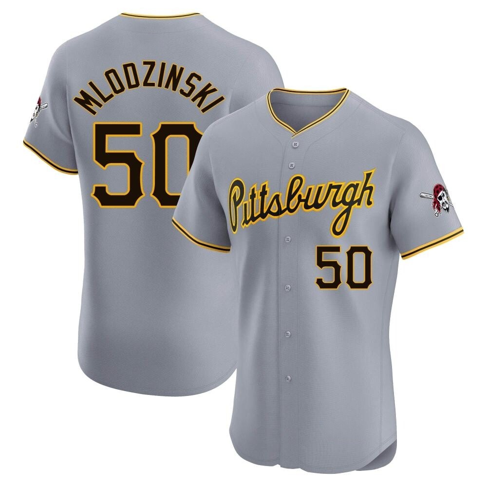 Elite Pittsburgh Pirates Carmen Mlodzinski Road Jersey - Gray Elite Pittsburgh Pirates Carmen Mlodzinski Road Jersey - Gray