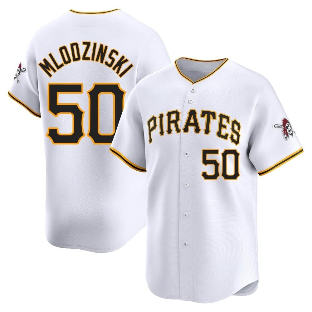 Limited Pittsburgh Pirates Carmen Mlodzinski Home Jersey - White Limited Pittsburgh Pirates Carmen Mlodzinski Home Jersey - White