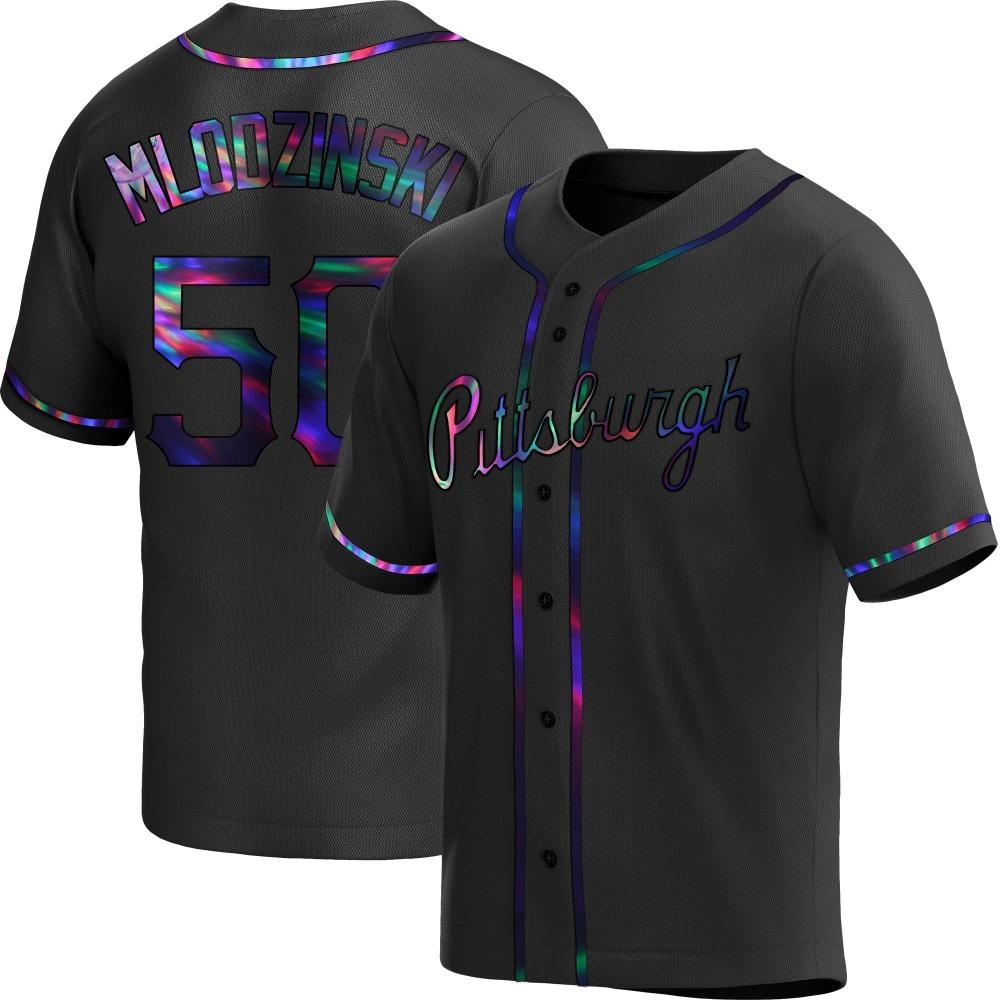Youth Replica Pittsburgh Pirates Carmen Mlodzinski Alternate Jersey - Black Holographic Youth Replica Pittsburgh Pirates Carmen Mlodzinski Alternate Jersey - Black Holographic
